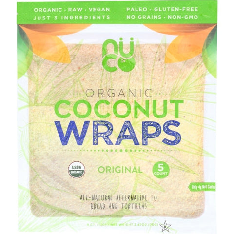 Nuco, Wrap Ccnut Org, 2.47 Oz(Case Of 12)