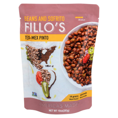 Fillos, Beans Tex Mex Pinto, 10 Oz(Case Of 6) Fillos