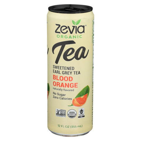 Zevia, Organic Sweetened Blood Orange Earl Grey Tea, 12 Oz(Case Of 12) Zevia