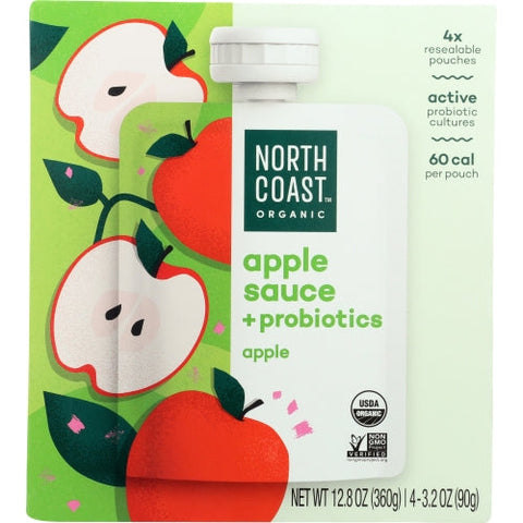 North Coast, Apple Sce Pbiotic Pouch, 12.8 Oz(Case Of 6) North Coast