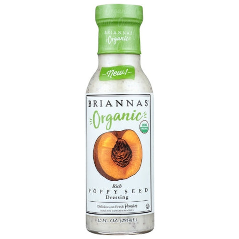 Briannas, Dressing Poppy Seed Org, 10 Oz(Case Of 6) Briannas