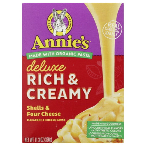 Annie's Homegrown, Deluxe Rich And Creamy Shells And Four Cheese, 11.3 Oz(Case Of 12) Annie's Homegrown