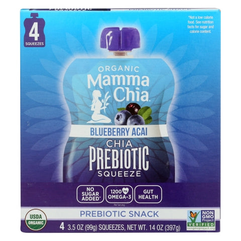Chia Sqz Prbtc Blb Acai 4 14 Oz(Case Of 6) by Mamma Chia
