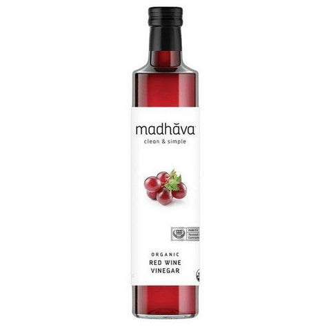 Madhava Honey, Vinegar Red Wine, 500 Ml(Case Of 6) Madhava Honey
