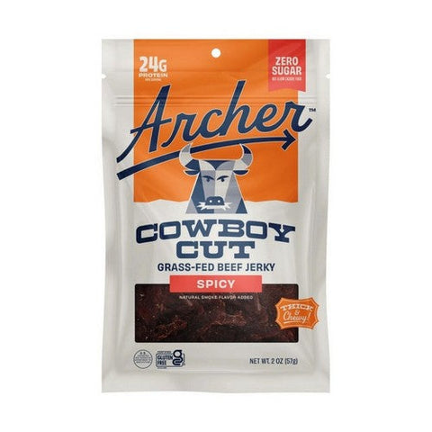 Country Archer, Grass-Fed Zero Sugar Beef Jerky Spicy Sesame Garlic, 2 Oz(Case Of 12) Country Archer