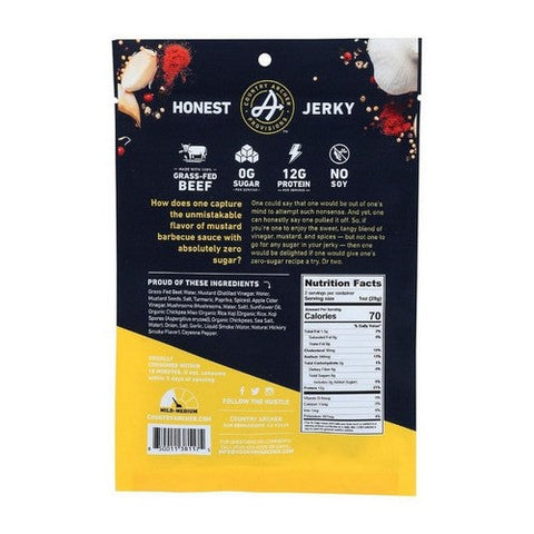 Country Archer, Jerky Beef Mstrd Bbq Ns, 2 Oz(Case Of 12) Country Archer