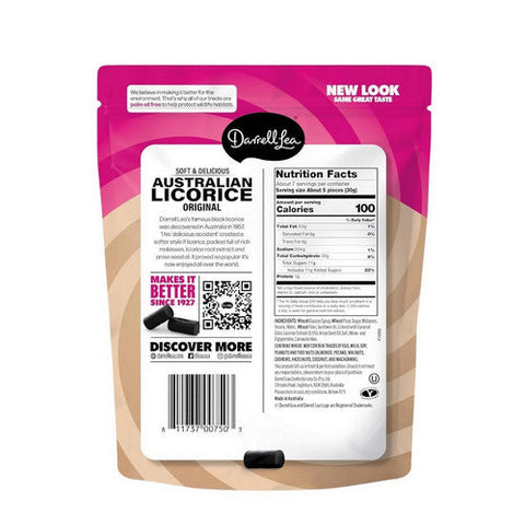Darrell Lea, Original Black Liquorice, 7 Oz(Case Of 8) Darrell Lea