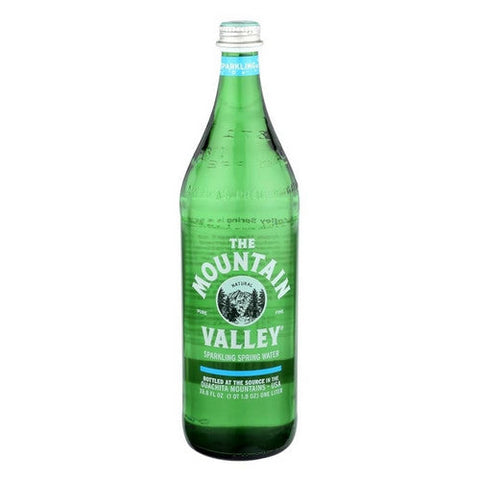 Mountain Valley, Spring Sparkling Water Glass, 1 Liter(Case of 12) Mountain Valley