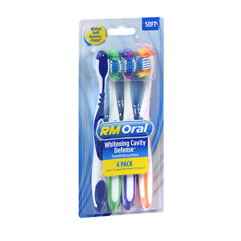 RM Oral, Whitening Cavity Defense Toothbrushes Soft, 4 Count RM Oral