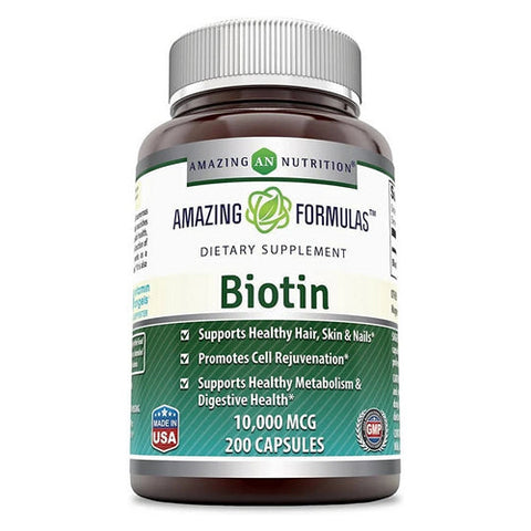 Amazing Nutrition, Amazing Formulas Biotin, 10,000 Mcg, 200 Caps Amazing Nutrition