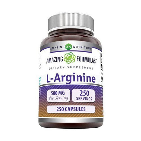Amazing Nutrition, Amazing Formulas L-Arginine, 500 mg, 250 Caps Amazing Nutrition