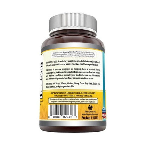 Amazing Nutrition, Amazing Omega Norwegian Fish Oil, 1250 mg, Orange 120 Softgels Amazing Nutrition