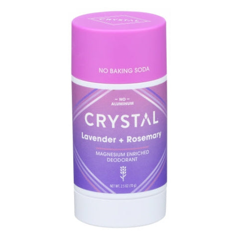 Crystal, Magnesium Enriched Deodorant Stick Lavender Plus Rosemary, Lavender & Rosemary 2.5 Oz Crystal