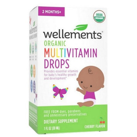Wellements, Organic Multivitamin Drops, 1 Oz Wellements