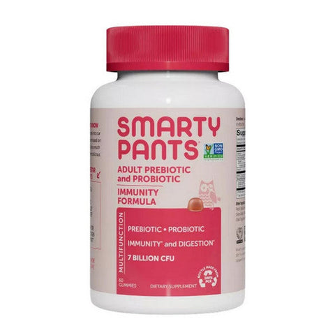 SmartyPants, Adult Prebiotic & Probiotic Immunity Formula, Strawberry Cream 60 Count SmartyPants