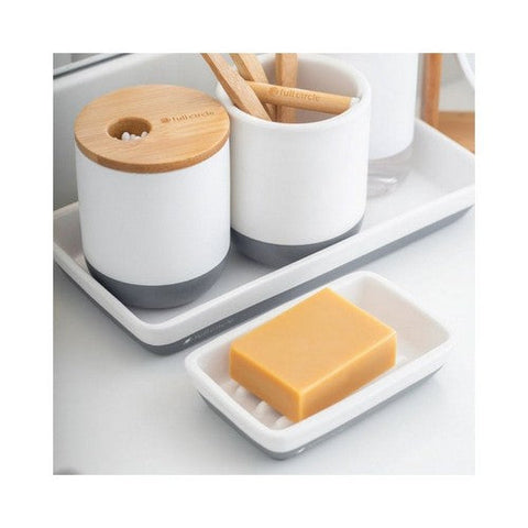 Full Circle Home, Bar Soap Dish White, 1 Count Full Circle Home