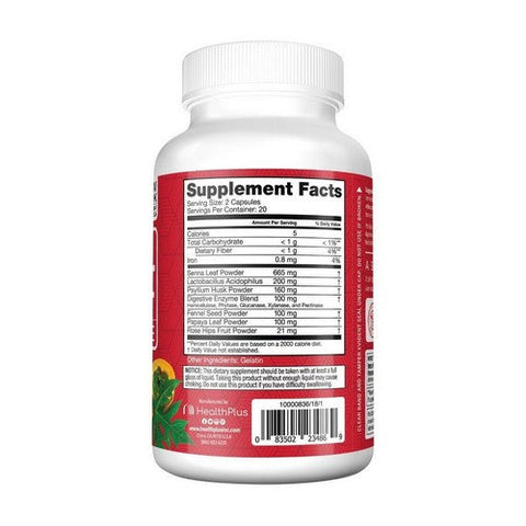 Health Plus, Herbal Detox Plus 10-Day Cleanse, 40 Caps Health Plus