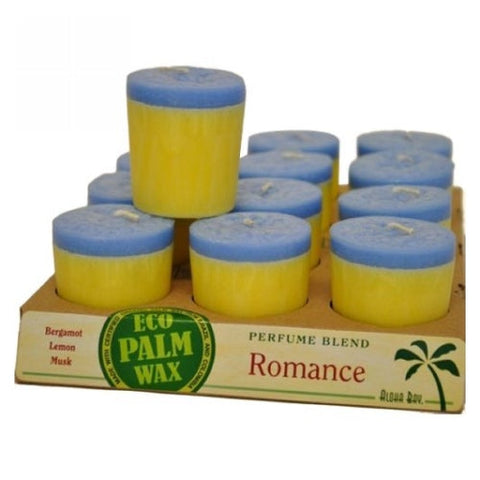 Aloha Bay, Candle Votives Romance Yellow-Light Blue, 12 Count Aloha Bay