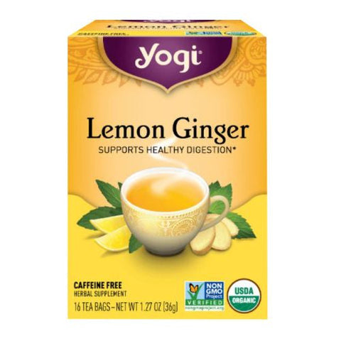 Yogi, Lemon Ginger Tea, 16 bags, 1.27 oz (36 g) Yogi