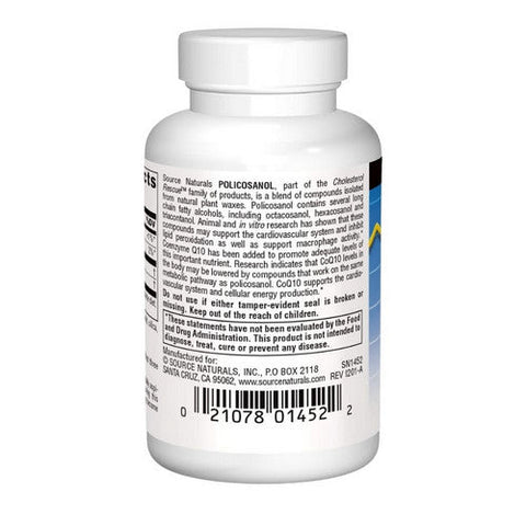 Source Naturals, Policosanol, w/CoQ10 60 Tabs Source Naturals