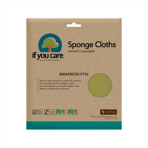 If You Care, Sponge Cloths, 5 Count If You Care