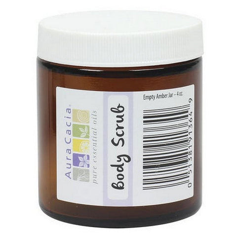 Aura Cacia, Amber Wide Mouth Glass Jar, 4 Oz Aura Cacia