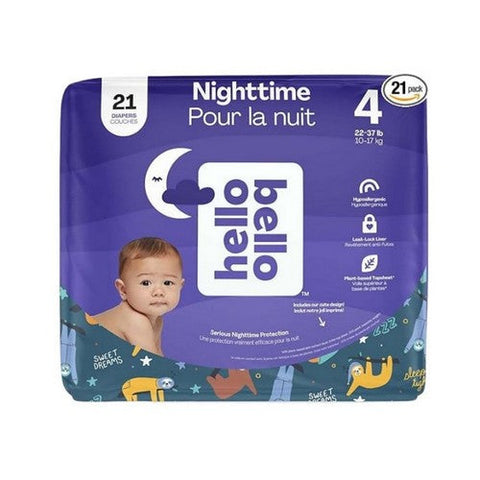 Hello Bello, Nighttime Diapers Size 4 (22-37 Lbs), 21 Count Hello Bello