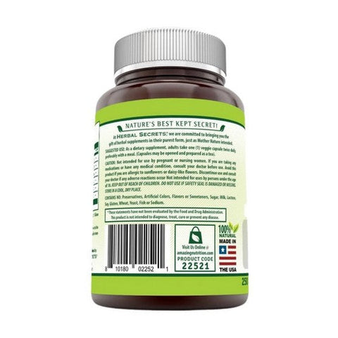 Amazing Nutrition, Herbal Secrets Echinacea & Goldenseal Root, 450 mg, 250 VegCaps Amazing Nutrition