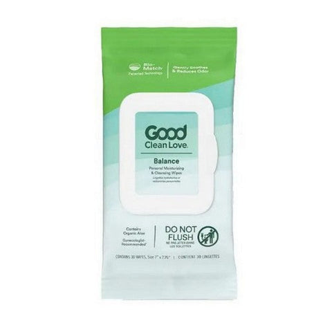 Good Clean Love, Rebalance Cleansing Wipes Bulk Pack, 30 Count Good Clean Love