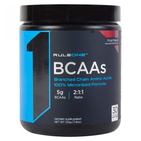 Rule 1, BCAA Fruit Punch Branched Chain Amino Acids, 7.8 Oz Rule 1
