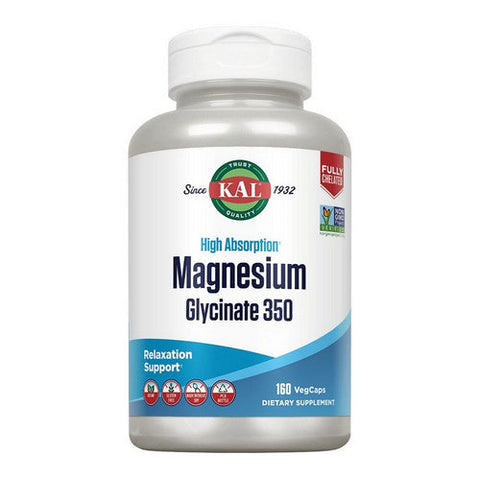 Kal, High Absorption Magnesium Glycinate 350, 350 mg, 160 Veg Caps Kal