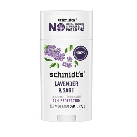 Schmidt's Deodorant, Natural Deodorant Aluminum Free Lavendar And Sage, 2.65 Oz