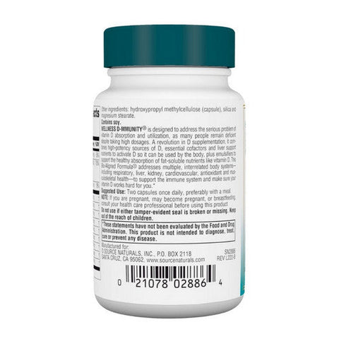 Source Naturals, Wellness D-mmunity, 30 Veg Caps Source Naturals