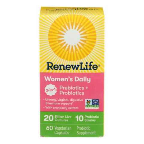 Renew Life, Women's Daily Probiotic And Prebiotic, 60 Capsules Renew Life