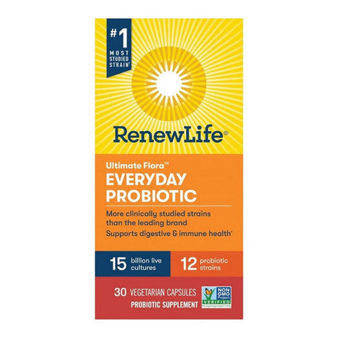 Renew Life, Ultimate Flora Everyday Probiotic 15 Billion, 30 Capsules Renew Life