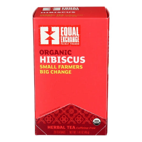 Equal Exchange, Organic Hibiscus Herbal Tea, 20 Bags (Case of 6) Equal Exchange