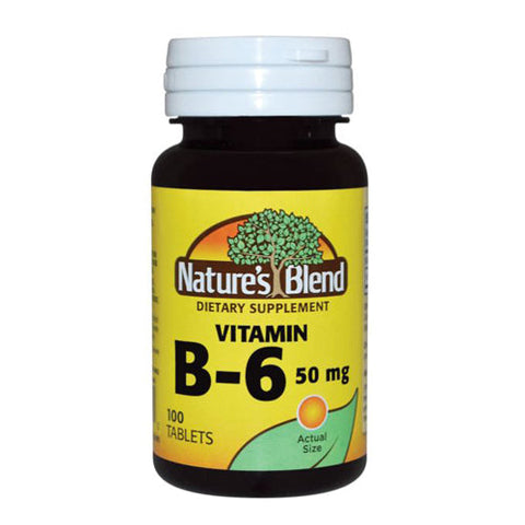 Nature's Blend, Vitamin B6, 50 mg, 100 Tabs Nature's Blend