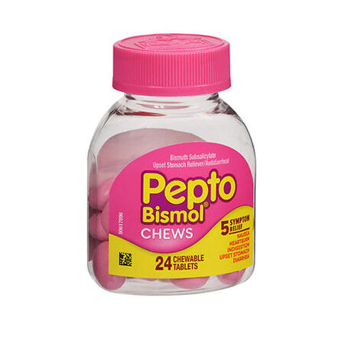 Pepto-Bismol, Pepto-Bismol Chews Chewable, 24 Tabs Pepto-Bismol