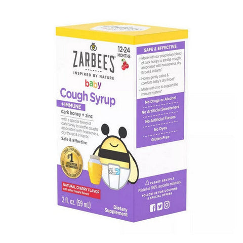 Neutrogena, Zarbee's Baby Cough Syrup + Immune Natural Cherry, 2 Oz Zarbees