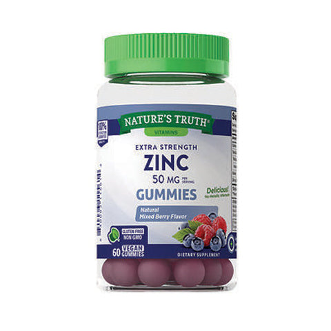 Nature's Truth, Extra Strength Zinc Natural Mixed Berry, 50 Mg, 60 Gummies Nature's Truth