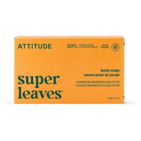 Attitude, Leaves Bar Body Soap Orange Cardamom, 4 Oz Attitude