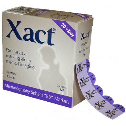 Xact, Mammography Nipple Marker Xact Purple 1.5 mm Diameter BB 1/2 X 1 Inch NonSterile, Box Of 120 Xact