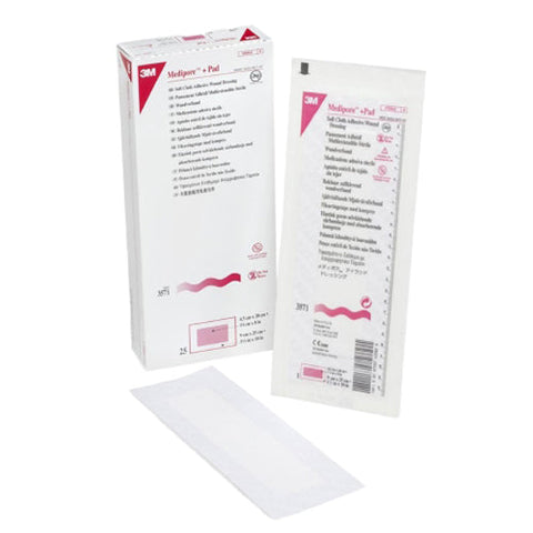 3M, 3M Medipore + Pad Soft Cloth Adhesive Dressing 3Ã‚Â½ x 10 Inch, Box Of 25 3M