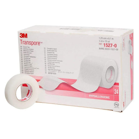 3M, Transpore Plastic Medical Tape 1/2 Inch x 10 Yard Transparent, Case Of 10 3M