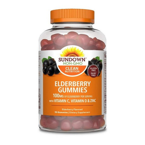 Sundown Naturals, Sundown Elderberry Gummies, 90 Count Sundown Naturals