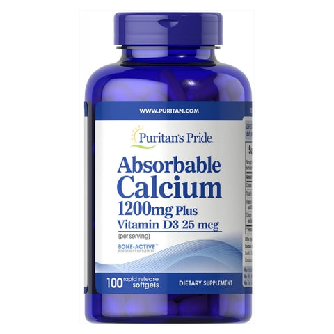 Absorbable Calcium Plus Vitamin D3 100 Rapid Release Softgels by Puritan's Pride