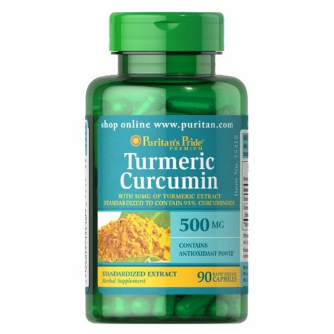 Puritan's Pride, Turmeric Curcumin, 500 mg, 90 Capsules Puritan's Pride