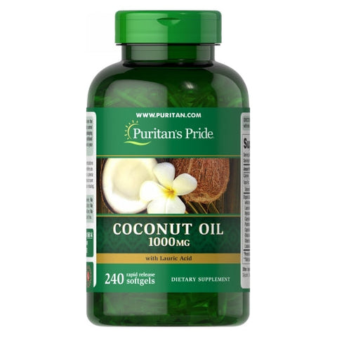 Puritan's Pride, Coconut Oil, 1000 mg, 240 Rapid Release Softgels Puritan's Pride