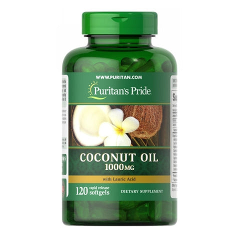 Puritan's Pride, Coconut Oil, 1000 mg, 120 Rapid Release Softgels Puritan's Pride