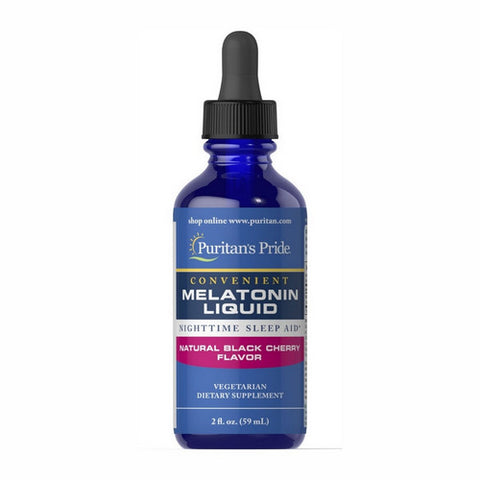 Melatonin Liquid Natural Black Cherry Flavor 2 Oz by Puritan's Pride